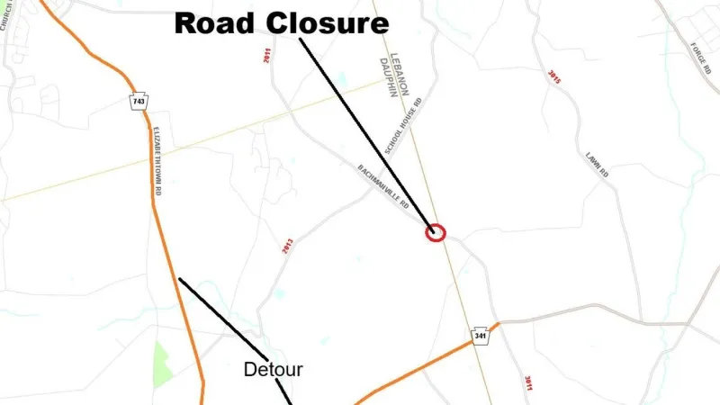 Dauphin County road closure estimated to last 24 days to replace failing culvert: PennDOT