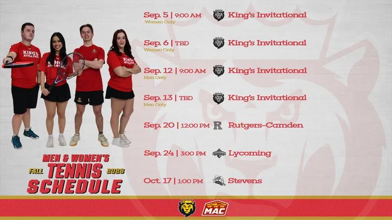 Eydler Unveils 2026 Men's and Women's Tennis Schedule