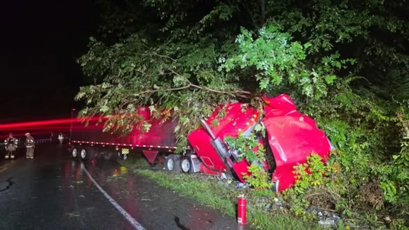 Tractor-trailer hauling potatoes crashed in Lancaster County, both drivers injured