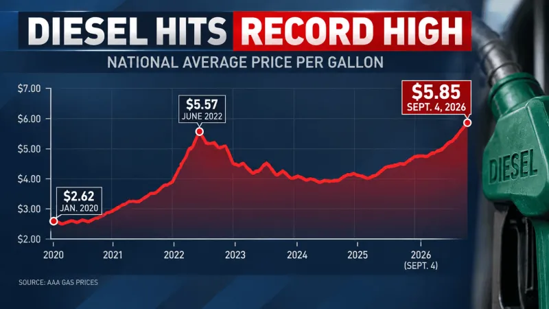 Record diesel prices could put more pressure on cost of food and other goods