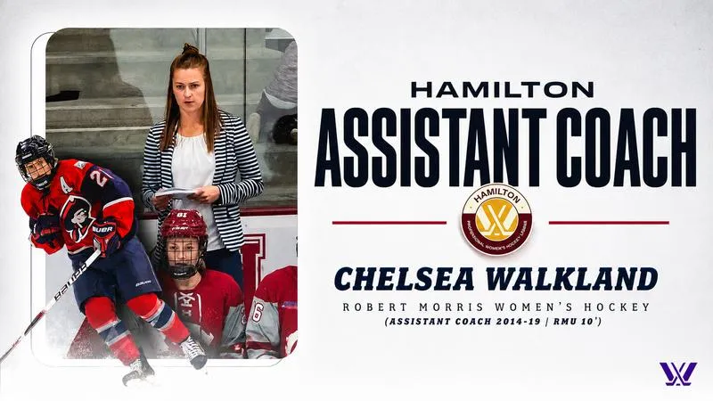 RMU Alum Chelsea Walkland Joins PWHL Hamilton as Assistant Coach