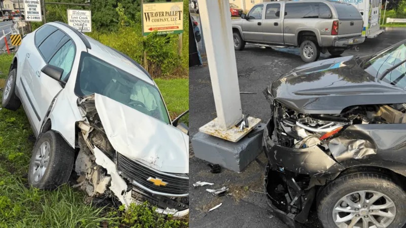 One injured in head-on crash in Juniata County: officials