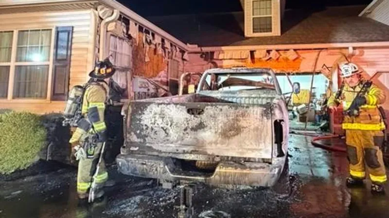 Crews contain overnight truck fire near Cumberland County home