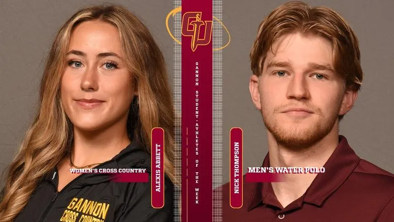 Abbett, Thompson Named Gannon Athletes of the Week