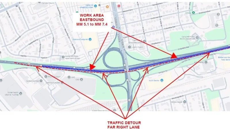 Westbound Route I-81 scheduled to close for concrete patching