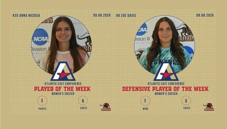 Nicosia and Davis Sweep AEC Women's Soccer Weekly Titles