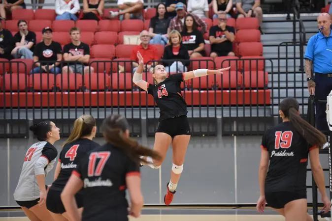Women's Volleyball: Women's Volleyball Edged in Five-Set Thriller to Big Red