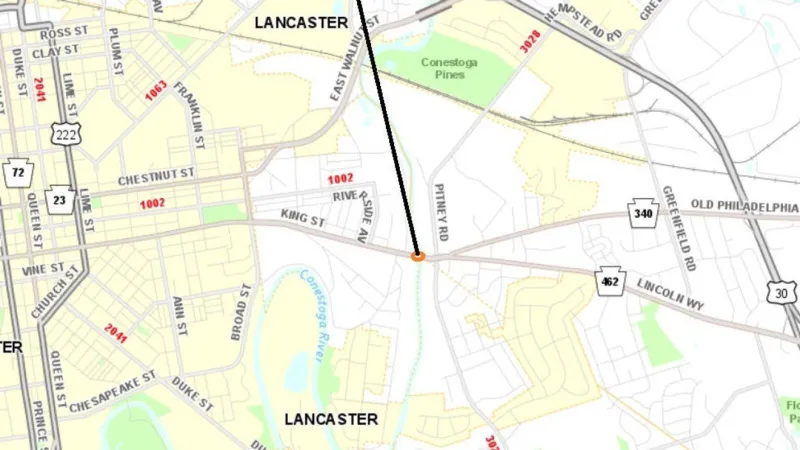 Lane restriction planned for Route 462 bridge inspection in Lancaster County