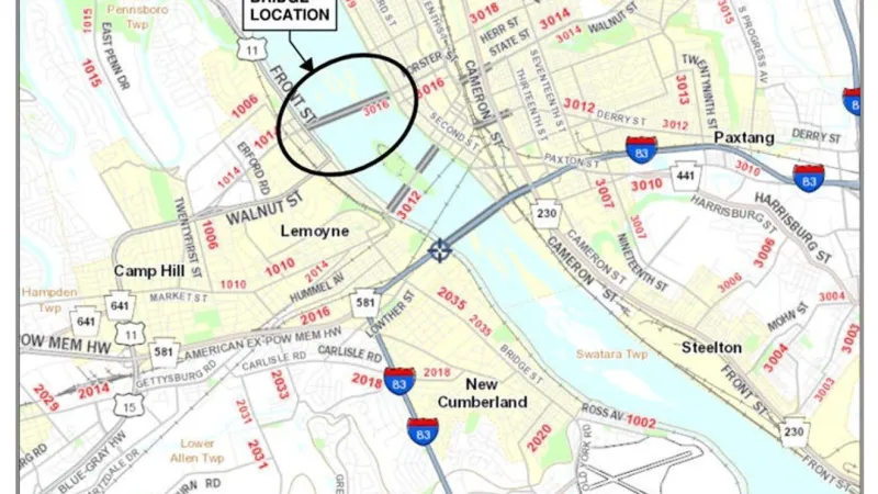 Lane shift scheduled ahead of Harvey Taylor Bridge inspection in Cumberland County