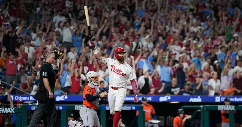 Kyle Schwarber slugs grand slam for MLB-leading 44th homer in Phillies' wild comeback win over Astros