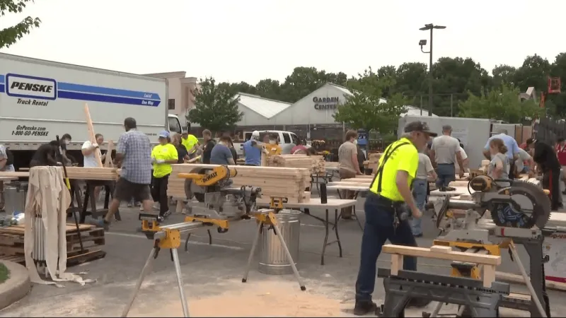 State College community comes together to build beds for children in need