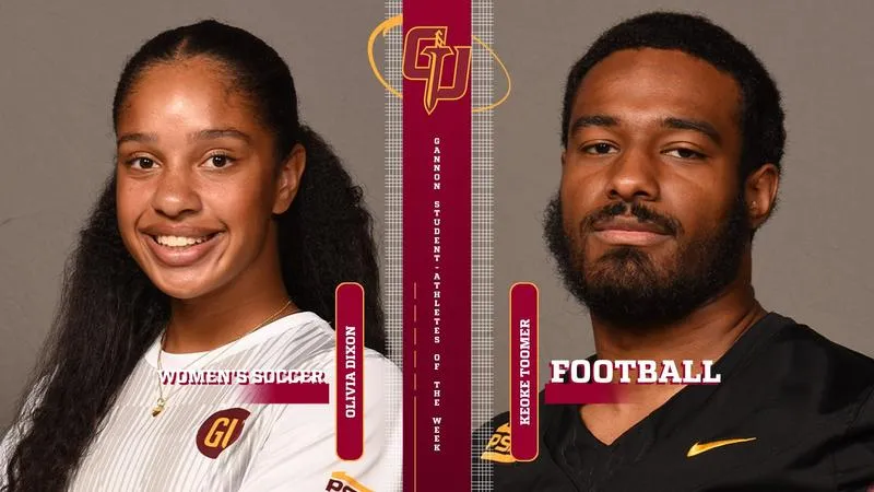 Dixon, Toomer Named Gannon Athletes of the Week