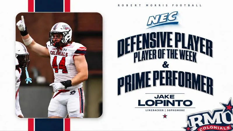 Lopinto Earns NEC Defensive Player of the Week Honors
