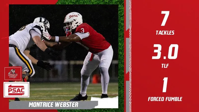 Webster Named PSAC West Defensive Player of the Week