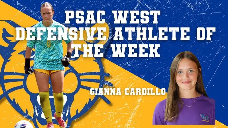 Gianna Cardillo Tabbed PSAC West Women's Soccer Defensive Athlete of the Week