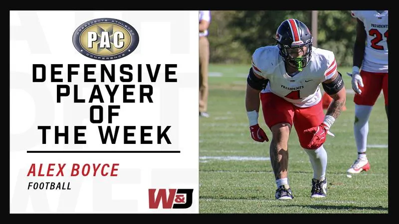 Football: Alex Boyce Selected as PAC Football Defensive Player of the Week