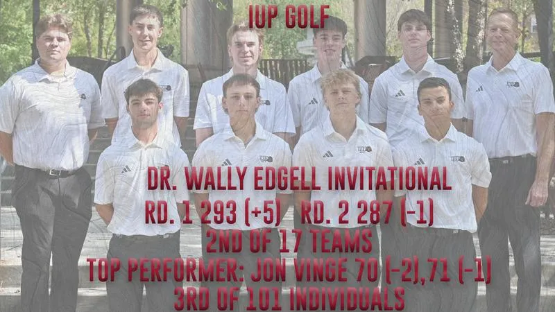 Vinge Leads IUP into Second at Dr. Wally Edgell Invitational