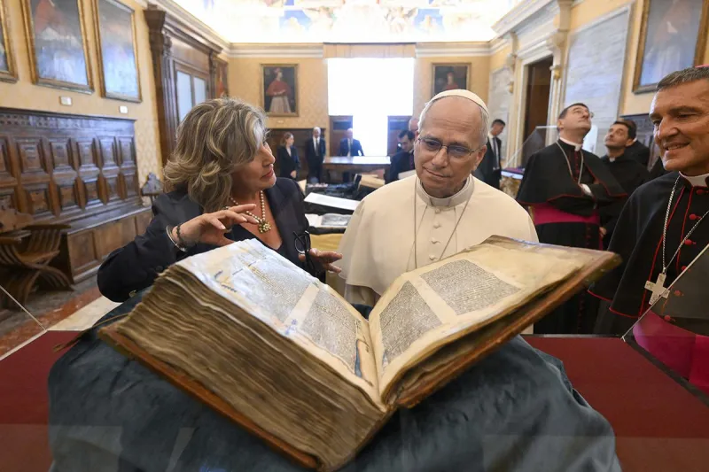 Pope Leo visits Vatican Library on his birthday, announces new building in Vatican City