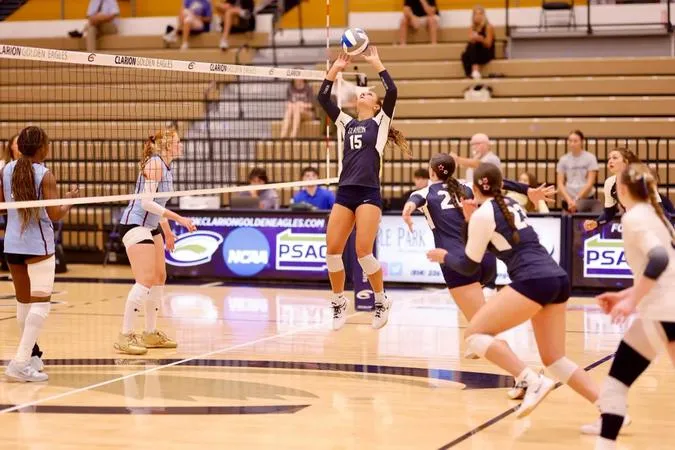 Volleyball Sweeps The Rock to Open PSAC Play