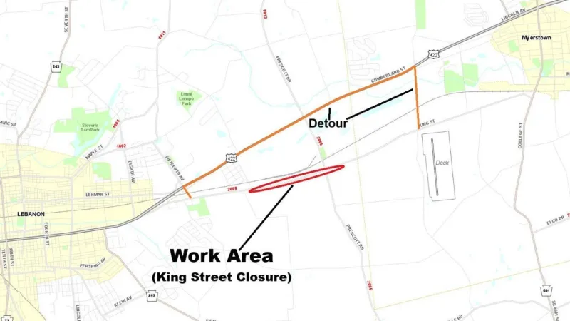 Drainage work starts today ahead of King Street Closure in Lebanon County