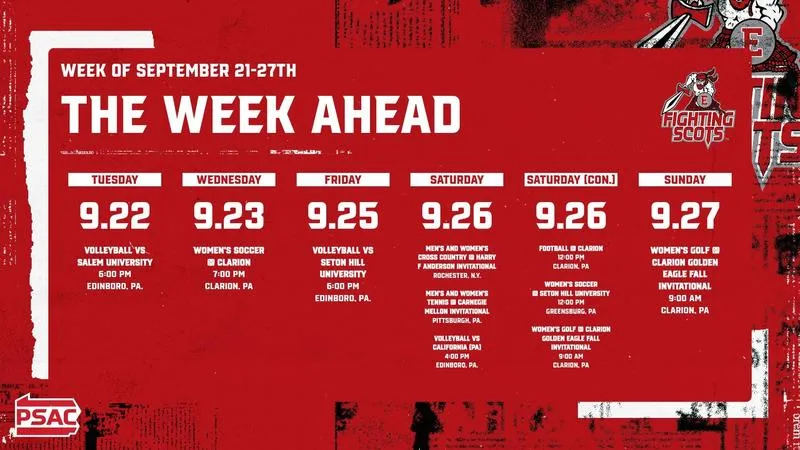 The Week Ahead in Edinboro Athletics