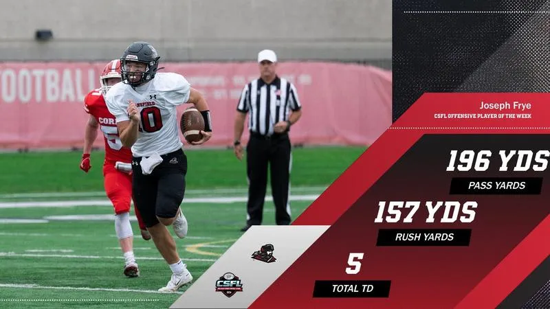 Joseph Frye Named CSFL Offensive Player of the Week for Week 1
