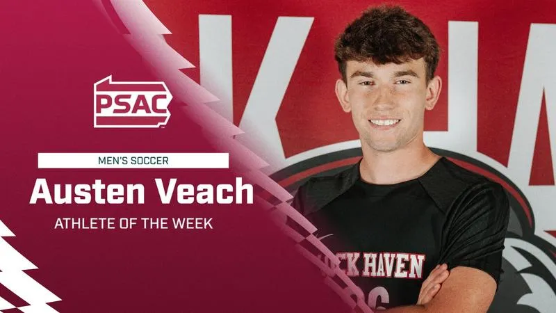 Veach tabbed Men's Soccer PSAC West Athlete of the Week