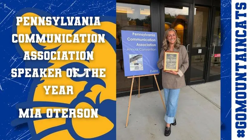 Mia Oterson Named Speaker of the Year by Pennsylvania Communication Association
