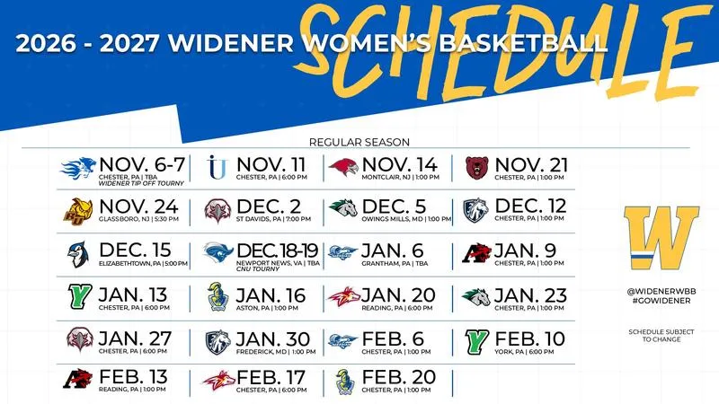 Widener Women's Basketball Releases 2026-27 Schedule