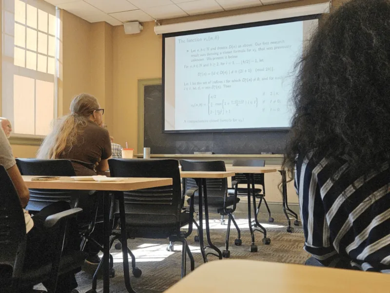 Mathematics Department Students Present Their Summer Research