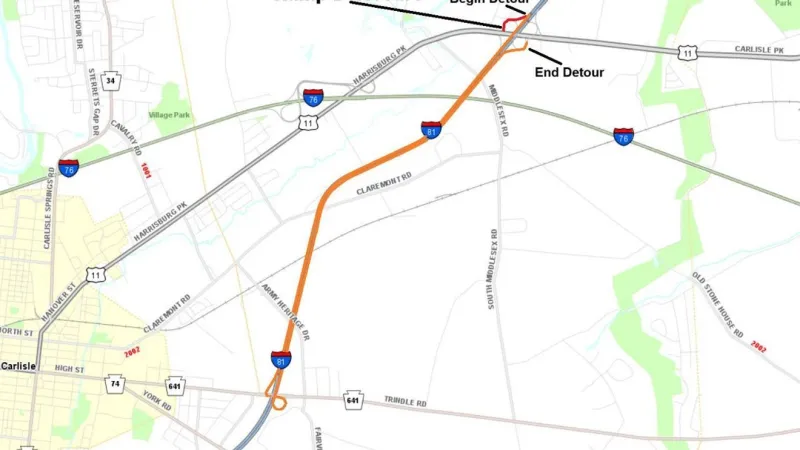 Final night of I-81 ramp closures near Carlisle, crews expect to wrap up overnight paving