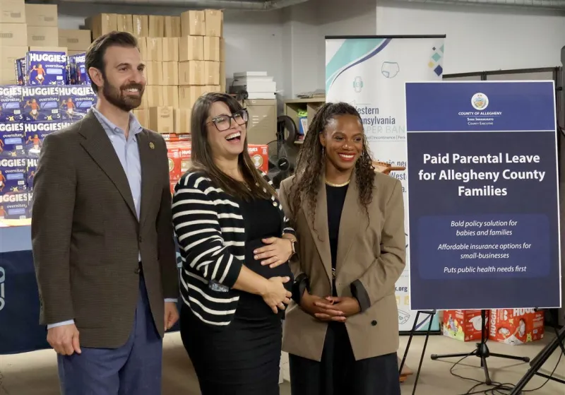 State, federal lawmakers rally in support of Allegheny County paid parental leave policy