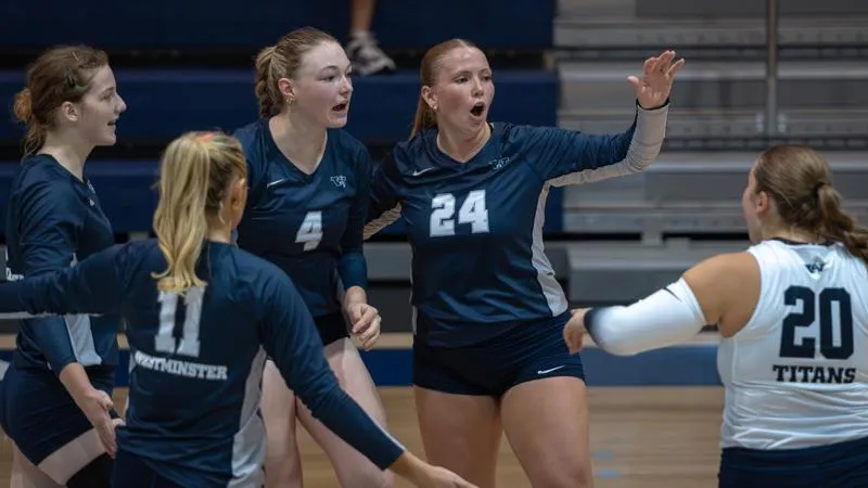 Westminster earns five-set victory at W&J