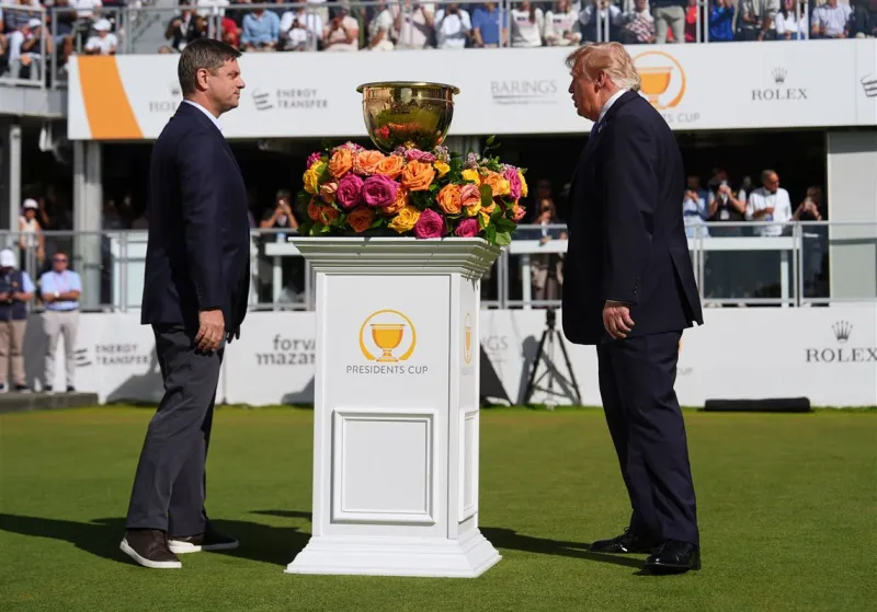 Trump's golf tour takes him back to the Presidents Cup