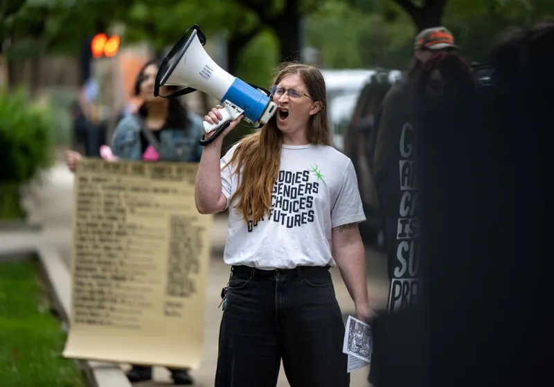 Transgender advocates protest UPMC's decision to halt pediatric gender-affirming care