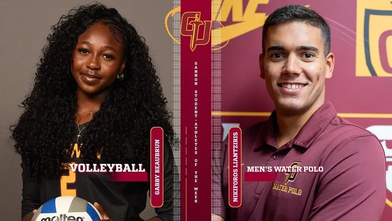 Liantziris, Beaubrun Named Gannon Student-Athletes of the Week