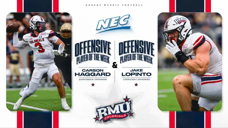 Haggard, Lopinto Earn NEC Player of the Week Honors