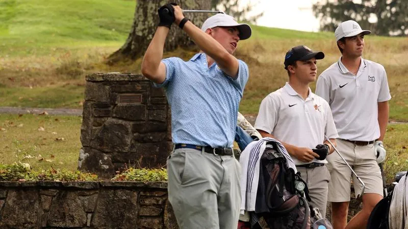 Men's Golf Tied for 15th as Darkness Suspends Second Round at Sunnehanna Collegiate