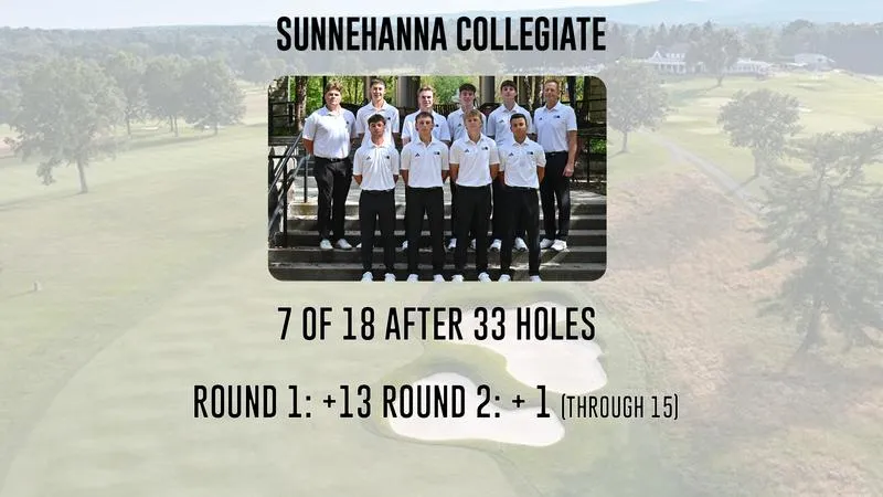 Golf Returns to Action at Sunnehanna Collegiate; Second Round Suspended by Darkness