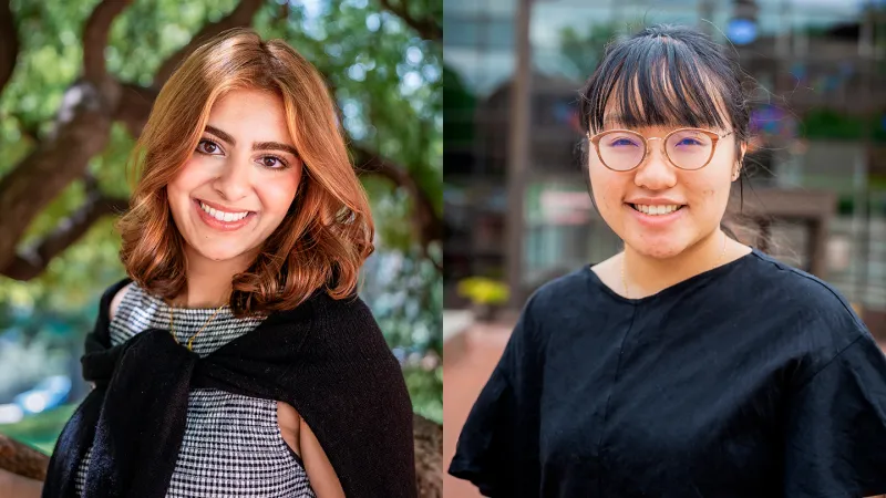 A Lafayette retrospective: 2022 Lafayette-Easton Scholarship winners Imaan Ali '26 and Camille Voo '26