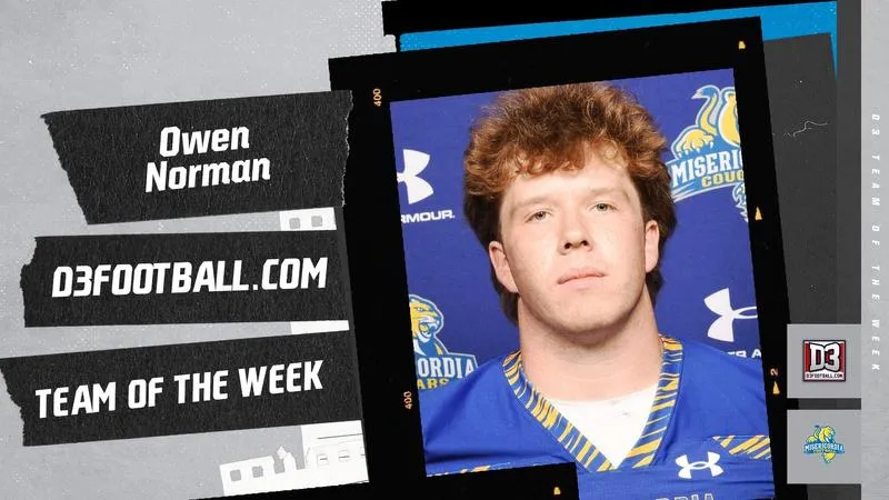 MU's Norman Named to D3football.com Team of the Week