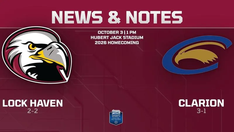 Week 5: Football set to host Clarion for 2026 Homecoming game