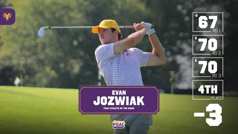 Jozwiak Named PSAC Men's Golf Athlete of the Week