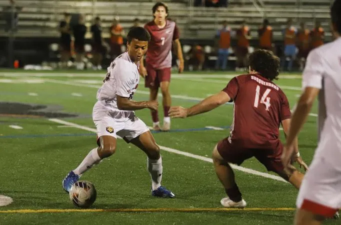 Nuttall's Second Goal Helps King's Men's Soccer Earn 1-1 Draw