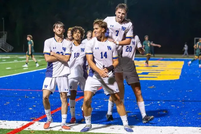 Men's Soccer Controls Delaware Valley in 2-0 Win