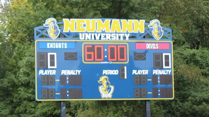 Turf Field Debuts New Scoreboard