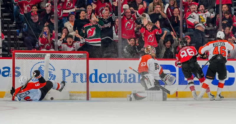 Olympic hero Jack Hughes scores in OT to lift Devils over Flyers 3-2