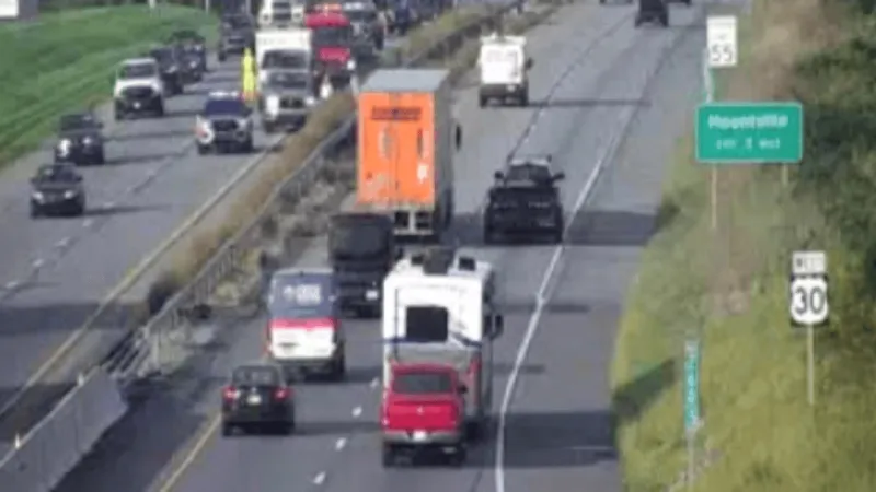 Crash throttles traffic on US Route 30 heading east in Lancaster County