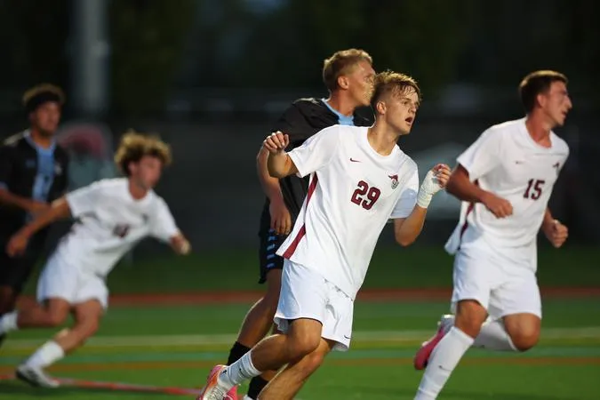 Men's Soccer Rolls to 4-2 Win in MAC Freedom Opener