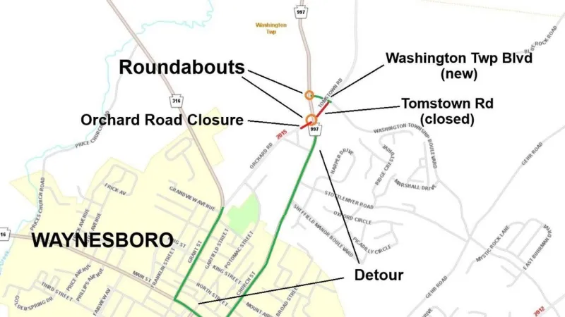 Traffic delays possible on Route 997 as drivers shift to new roundabout Monday